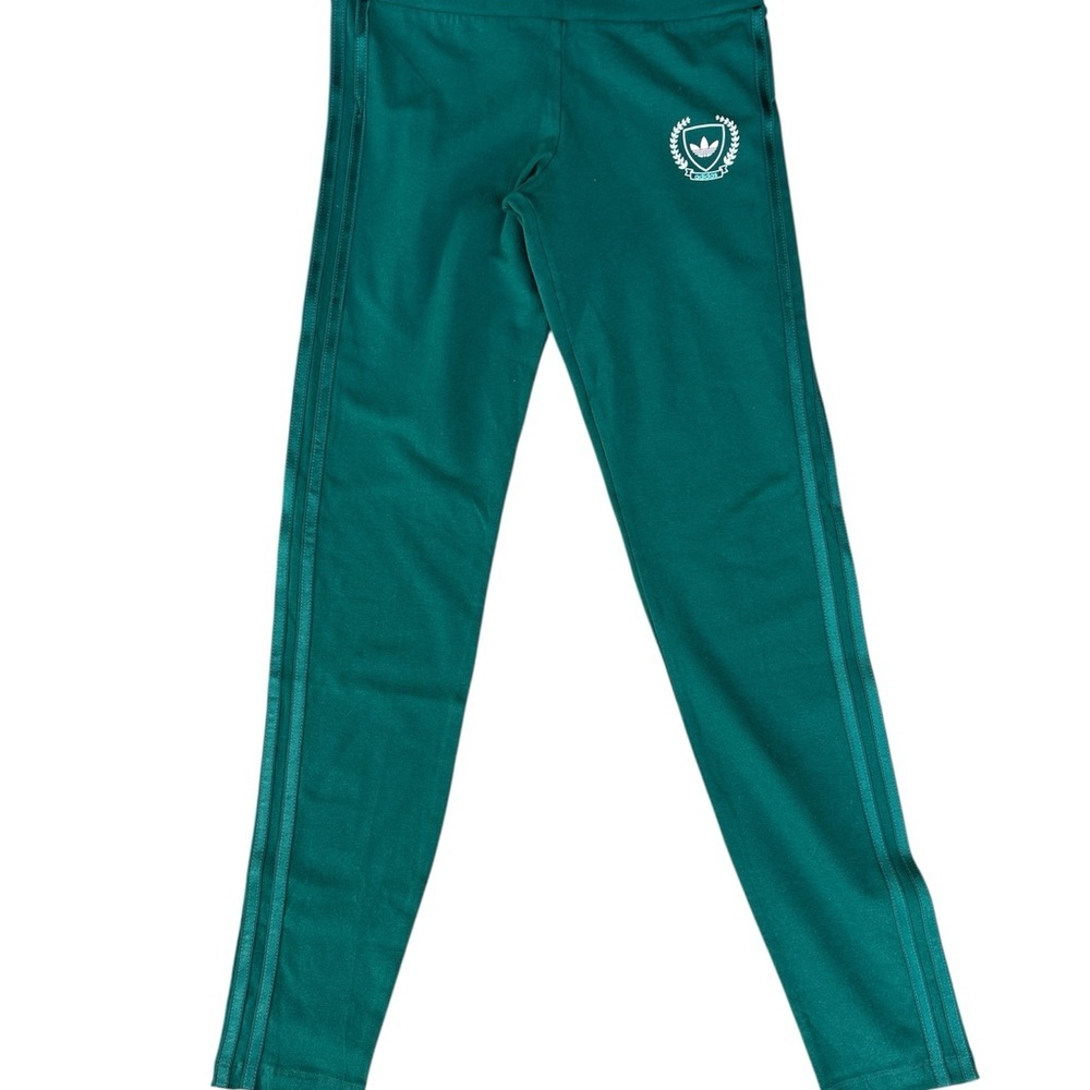 adidas Kids Green Leggings - Picture 2 of 5